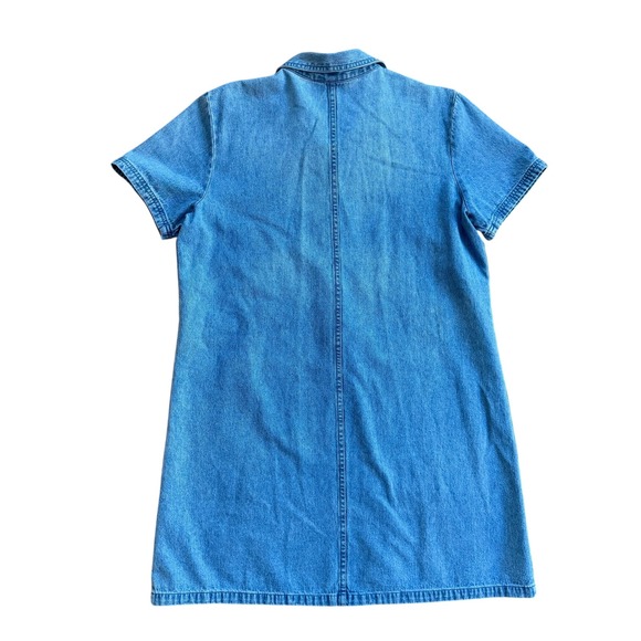 Blue J Denim Dress Womens Size L Short Sleeve Applique Butterflies Vintage - Picture 10 of 10